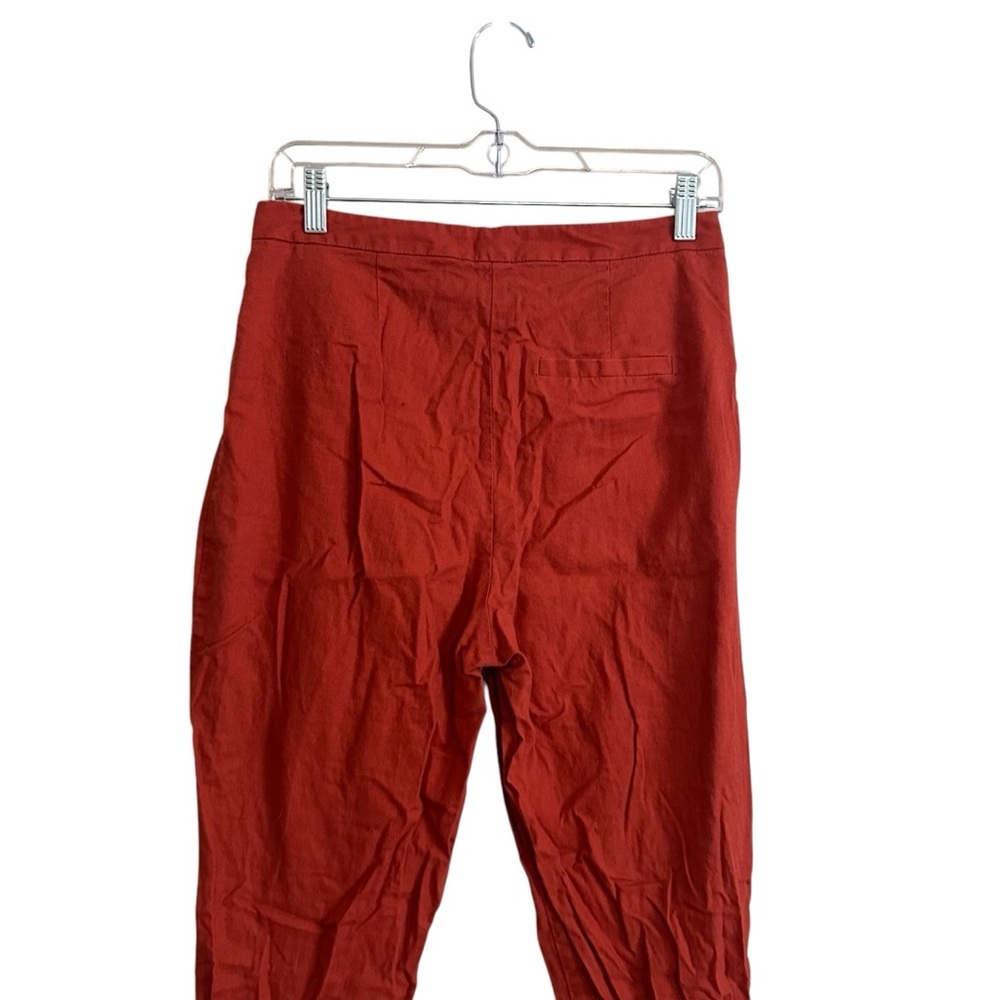 ASOS Burnt Orange Linen Skinny Leg Pants Size 6 - Picture 5 of 6